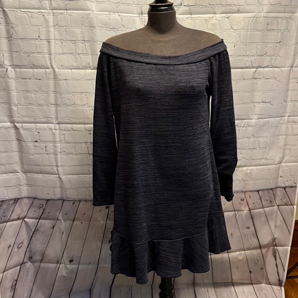 Off the Shoulder Sweatshirt Dress